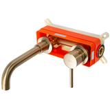 Wall Mounted faucet Rea  Lungo LONGBrush Gold + BOX
