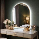 Stensko ogledalo LED 80x60cm CAMLOT Brush Gold