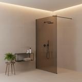 Duschwand Rea Flexi Brown / Titan 80