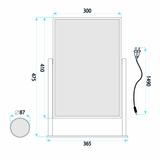 Spiegel LED LUMI L.Gold 30x40cm