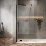 Tuš zaslon Rea Flexi Transparent / Black 80
