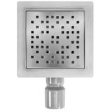Scarico lineare REA DOTS 150x150 Nickel Brush