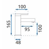 Waschbeckenarmatur Rea Pixel Chrom low