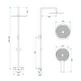 Duschset utan pip med termostat Rea Lungo Chrome