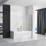bathtub screen Rea Agat-2 100 BRUSH GOLD