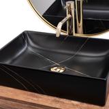 Aufsatzwaschbecken REA Inga Black Marble Mat