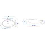 Lavabo sobre encimera Rea Roxy C Stone L.GREY