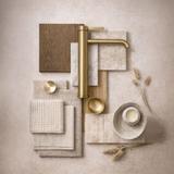 Bathroom faucet Rea Rivo Brush Gold
