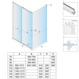 Душ кабина Rea Primo Slide 100x100 Chrome
