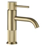 Waschbeckenarmatur Rea Lungo Stripe Brush Gold Low