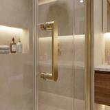 Duschkabine Rea Bruno 90x90 Brush Gold