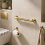 Straight bathroom grab bar Brush Gold