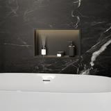 WANDEINBAU-BADEZIMMERREGAL LED 30x45 black