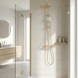 Doucheset zonder uitloop met thermostaat Rea Lungo Gold Brush