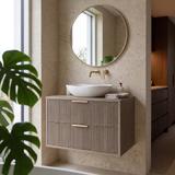 Шкаф за мивка Rea Mono 80cm Grey Oak