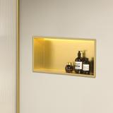 NISCHHYLLA FÖR BADRUM LED 30x60 borstad guld