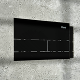 WC öblítő gomb K011A-Q és Slim024N Rea T Black Glass