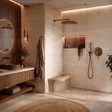Shower system Rea Lungo Diamond Brush Copper + BOX