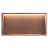 WANDEINBAU-BADEZIMMERREGAL LED 30x60 brush copper