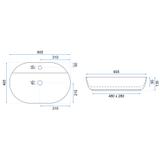 Lavabo da appoggio Rea Aura 61 White Gold Brush