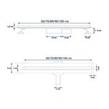 Linear drainage Rea Neo Slim Mirror Gold Pro 50 50