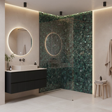 Duschwand Rea Flexi Transparent / Titan 140