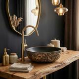 Aufsatzwaschbecken Rea Babilon Gold