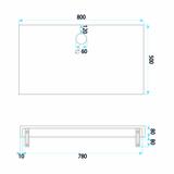 Wandwaschbecken REA Apollo Muralto Roma 80