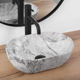 Νιπτήρας  Rea AMELIA MINI STONE MATT 38 x 26 x 12 εκ