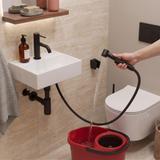 Waschtischarmatur mit Bidetta Rea Lungo Black
