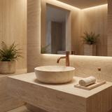 Aufsatzwaschbecken Rea Amelia Travertine Classic 48