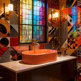 Countertop washbasin Rea Vanda Cinnamon Matt