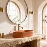 Countertop washbasin Rea Vanda Cinnamon Matt
