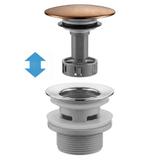 Waschbecken-Siphon Klik-Klak Universal REA Flow Brush Copper