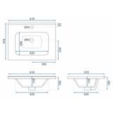 Badezimmermöbel-Set mit Waschbecken Tula 60cm Beige