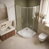 Duschkar Rea Look White 80x80