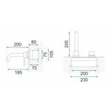 Unterputz Armatur Rea Lungo Long Titan + BOX