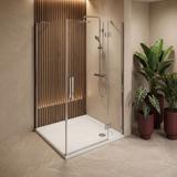 Acryl Duschwanne Rea Belmond White 80x80 Chrome