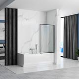 Bathtub screen Rea Lagos Fix 80 Black
