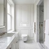 Inbyggnadsram Set för WC Slim 024N med T White Glass Spolknapp