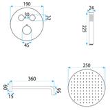 Podomietková sprchová súprava Rea Lungo Diamond Copper + BOX