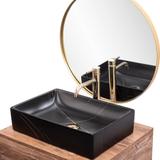 Aufsatzwaschbecken REA Inga Black Marble Mat