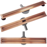 Linear drainage REA Neox Slim pro Brushed Copper 100