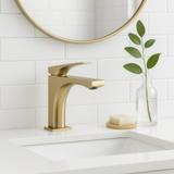 Bathroom faucet PREMIUM Rea Joe Brush Gold low