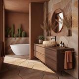 Aufsatzwaschbecken Rea Mika Light Terracotta