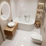 Acryl Eckbadewanne Rea Orion Stripe Right 150cm