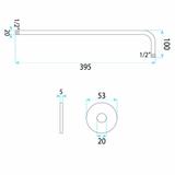 Runder Duscharm REA JS-9021 40cm Brush copper