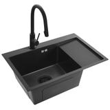 Jekleno pomivalno korito Fin Black