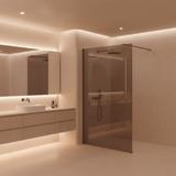 Duschwand Rea Flexi Brown / Titan 120