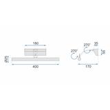 Bad Spiegelleuchte LED 5W 40CM APP364-1W chrome